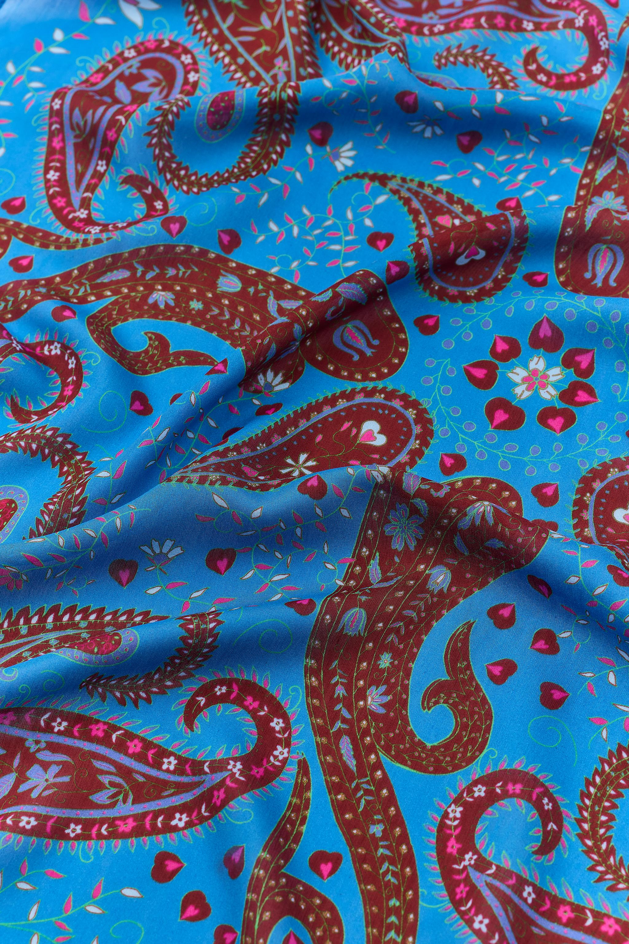 FOULARD IMPRIMÉ CACHEMIRE SOIE
